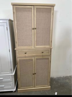 Assembled New 4 Door Cabinet with 1 Drawer with 4 Adjustable Inner Shelves Storage Cabinet