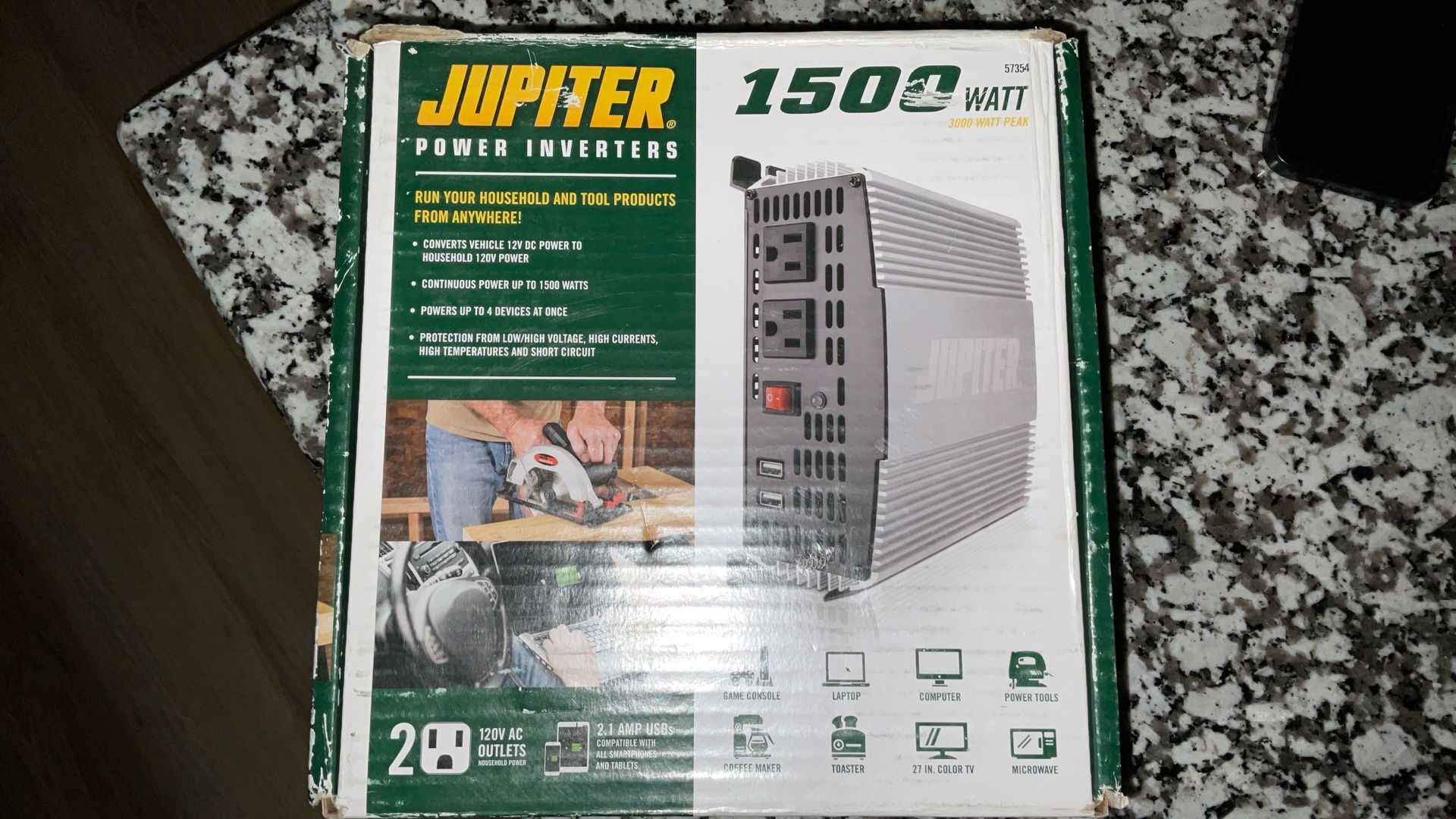 New Unopened Box Jupiter 1,500 Watt Power Inverter