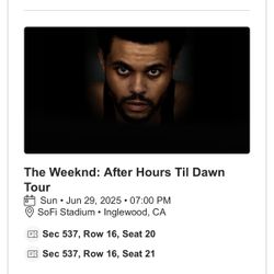 The Weeknd: at SoFI Stadium Inglewood
