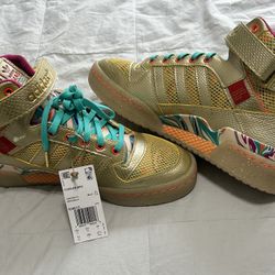 Adidas Forum Mid Shoes Gold/Retro Multi Color
