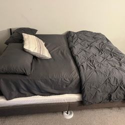 12 Inch thick Queen Size mattress With bed frame