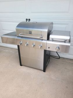 Kenmore Stainless Steel Gas Grill with Side Burner