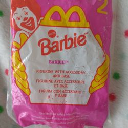 1998 McDonald's Happy Meal #2 Barbie Figurine W Accessory And Base