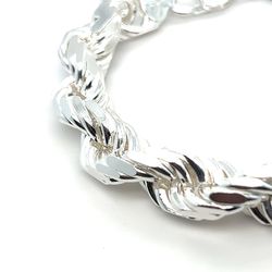 925 Sterling Silver Xl Rope Bracelet 95.26grams 9” 12mm 171375 4