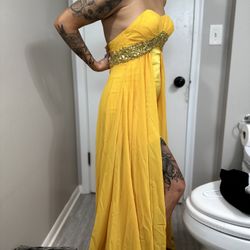 Strapless prom dress