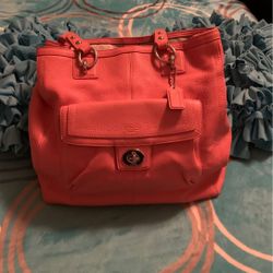 Coral Coach Purse