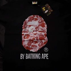 A Bathing Ape Pink Camo Tee Black Size Small