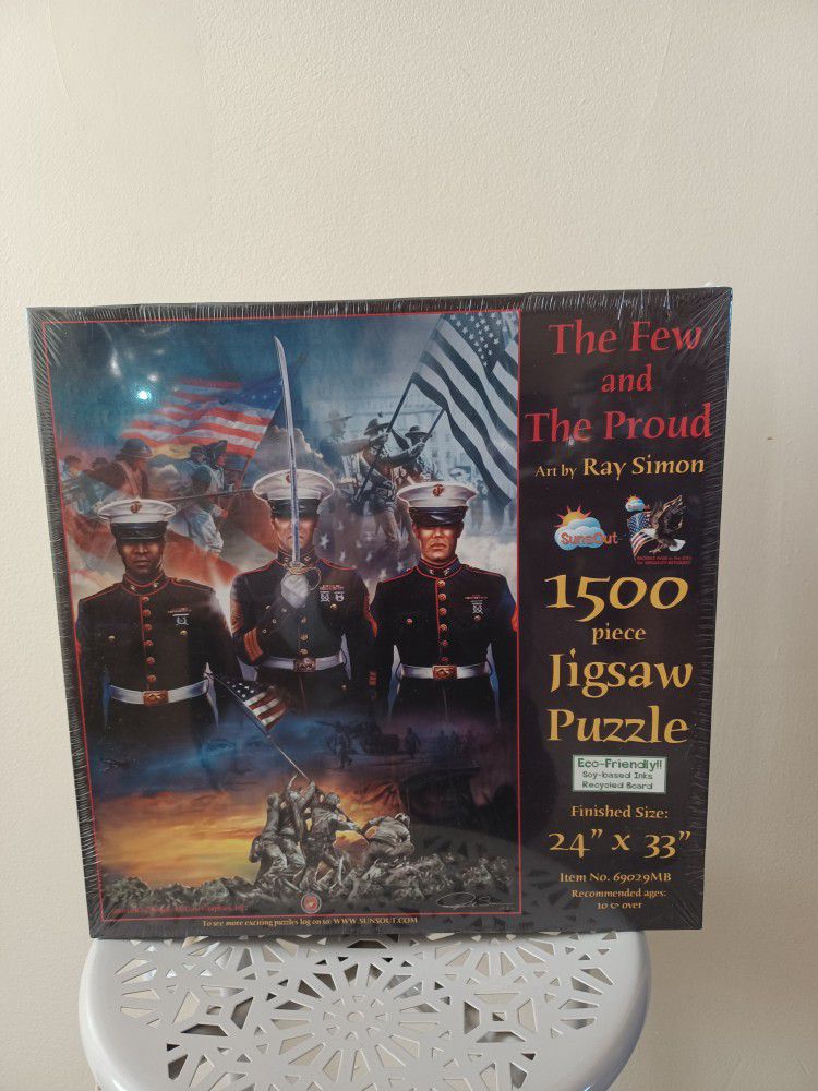 Sealed 1500pc Puzzle "The Few & The Proud Veterans "