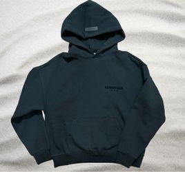 Fear of God Essentials Hoodie - Dark Green / Off Black