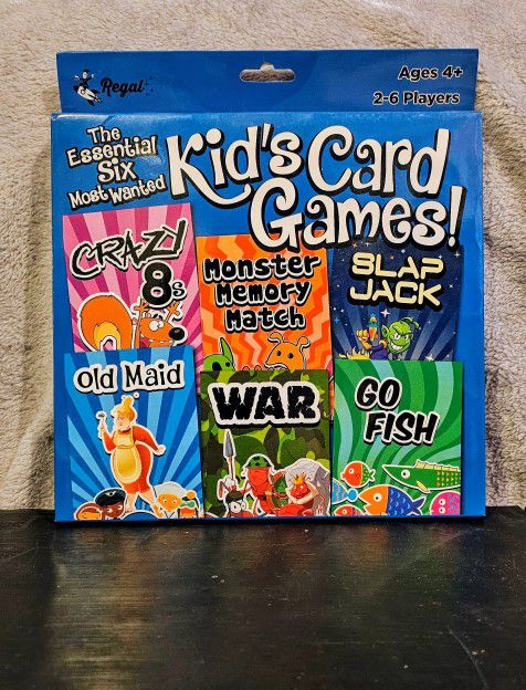 The Essential Six Most Wanted Kids Card Games! By Regal, NEW