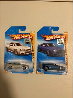 Very Rare Hot Wheels Nissan Skyline R34 2010 New Models Factory Sealed Blue and Silver
