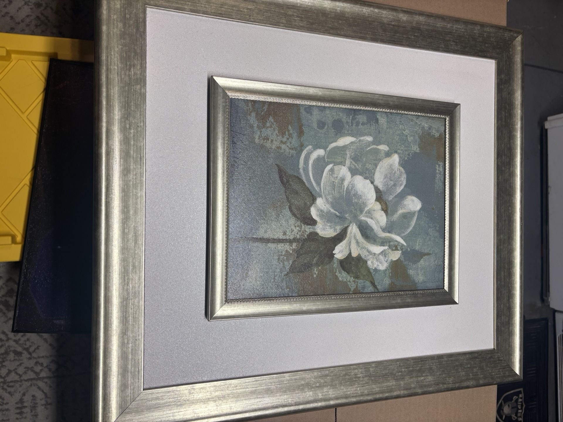 Set Of 3 Floral Framed Art