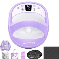 AKEYDIY Heat Press Machine, 12x10 Inch Portable Heat Transfer Machine Sublimation for T Shirts, Bags, Pillows, and HTV Vinyl Projects, w/Insulated Saf