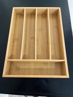 Bamboo Drawer Organizer Cutlery Tray