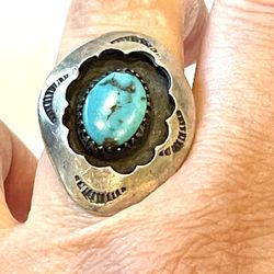 Pre Assay Sterling Navajo Turquoise Ring