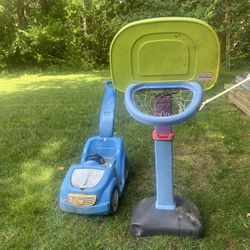 Basketball Hoops And Car Kids