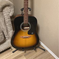 Epiphone Black And Yellow Guitar 