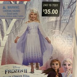Girls Frozen Elsa Costume 