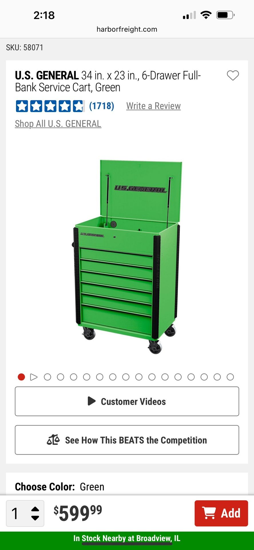 US General Tool Cart / New / Need Gone ASAP