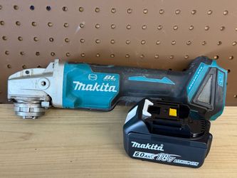 Makita XAG26Z 18V Brushless 4-1/2 - 5” Paddle Switch X-Lock Angle Grinder w/6Ah Battery