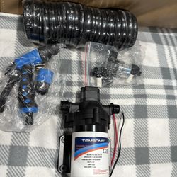Washdown Pump Kit 12V 3.0 GPM 70 Psi Water Pressure Pump With Spray Nozzle