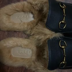 Princetown Fur Gucci Slides 