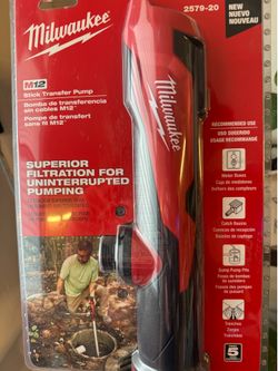 Milwaukee M12 Submersible Stick Water Transfer Pump (Tool Only)2579-20