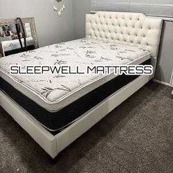 New Queen Bed Frame With Mattress 