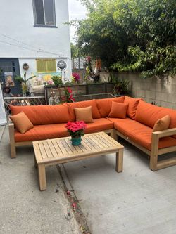 Orig. $2,000+ Benson 5pc - 2 Patio Sofa’s, 2 Chairs, Coffee Table & 13 Sunbrella Cushions!