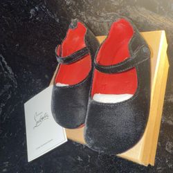 christian louboutin Baby Love Chick Ballerinas - Velvet - Black - Baby