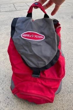 Vintage Radio Flyer Insulated Collapsible Compact Red Gray Bag Tote Red Grey Lunch Box