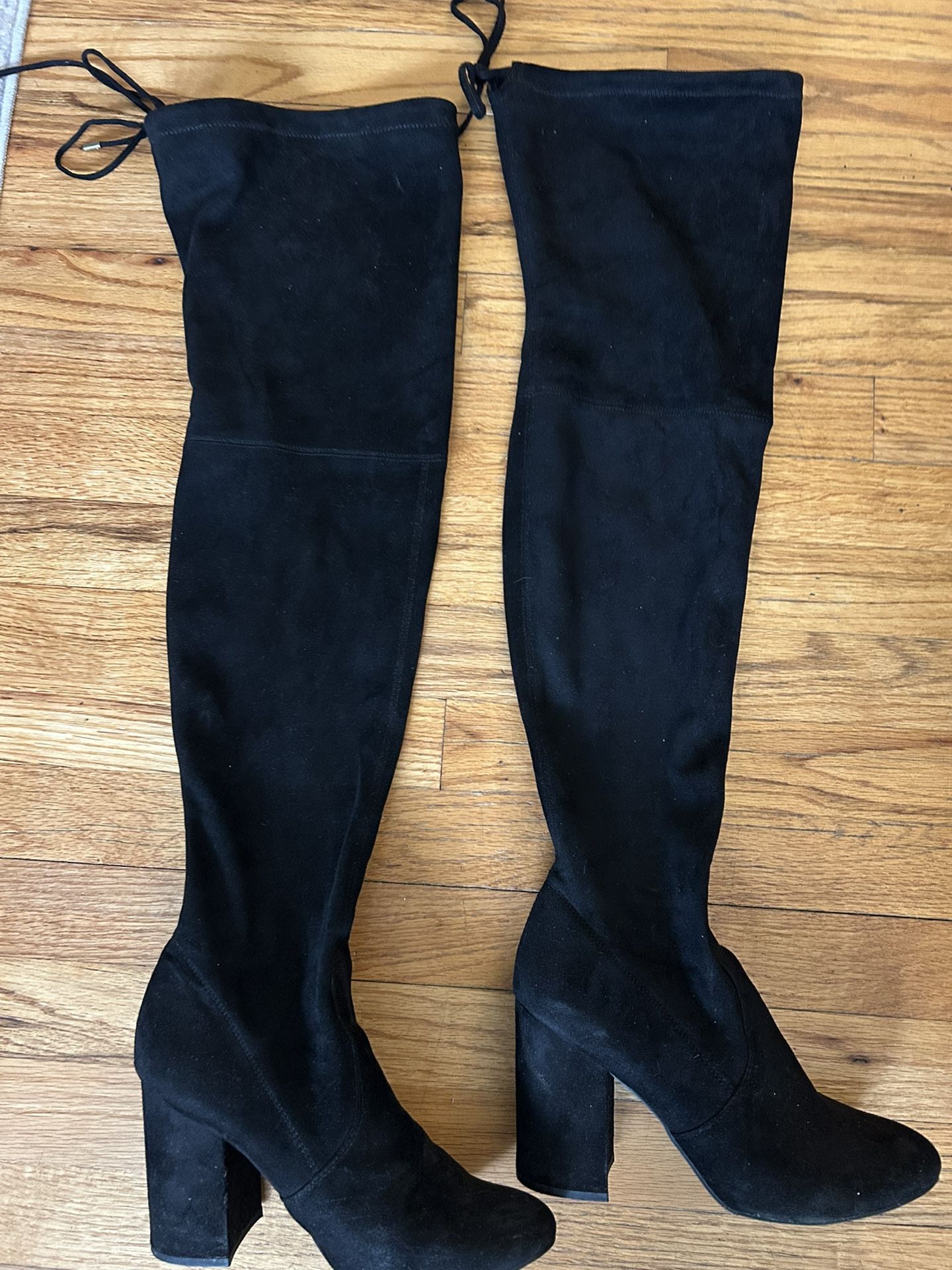 Black suede over the knee boots size 8 1/2