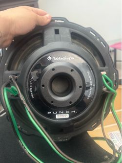 2 12 inch Rockford shallow subs with box and amps