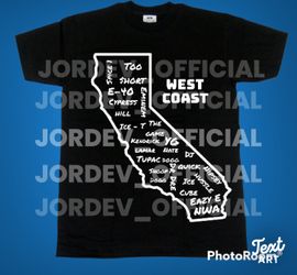 West Coast Legends T Shirt Hip Hop/Rap