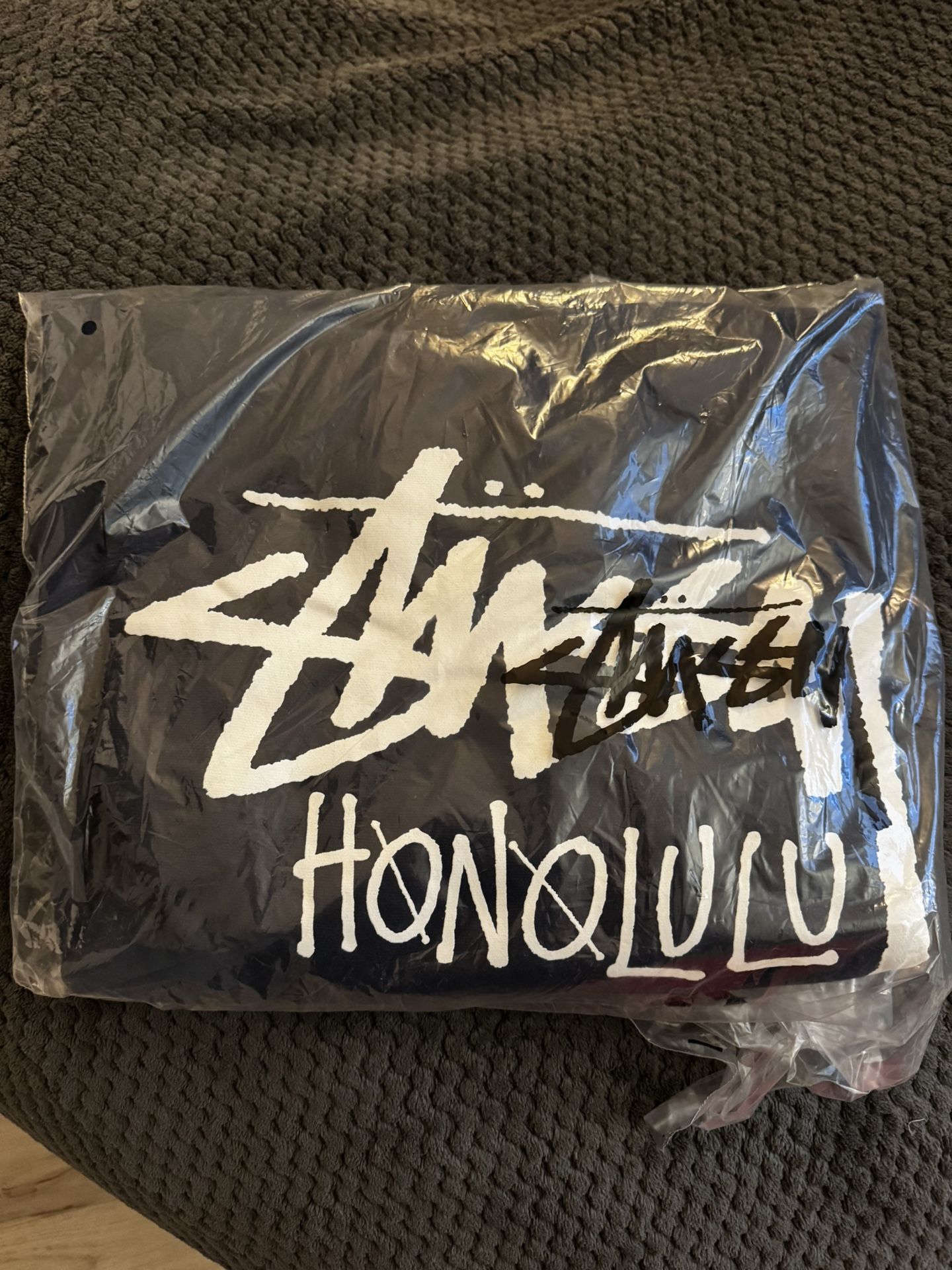Stussy Honolulu Zip-up Hoodie Navy Large New