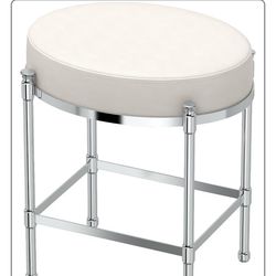 Gatco 1358 Oval Vanity Stool, 19.5" H, Chrome