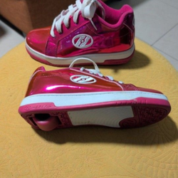 Heelys Hot Pink Metallic Youth 3 Like New