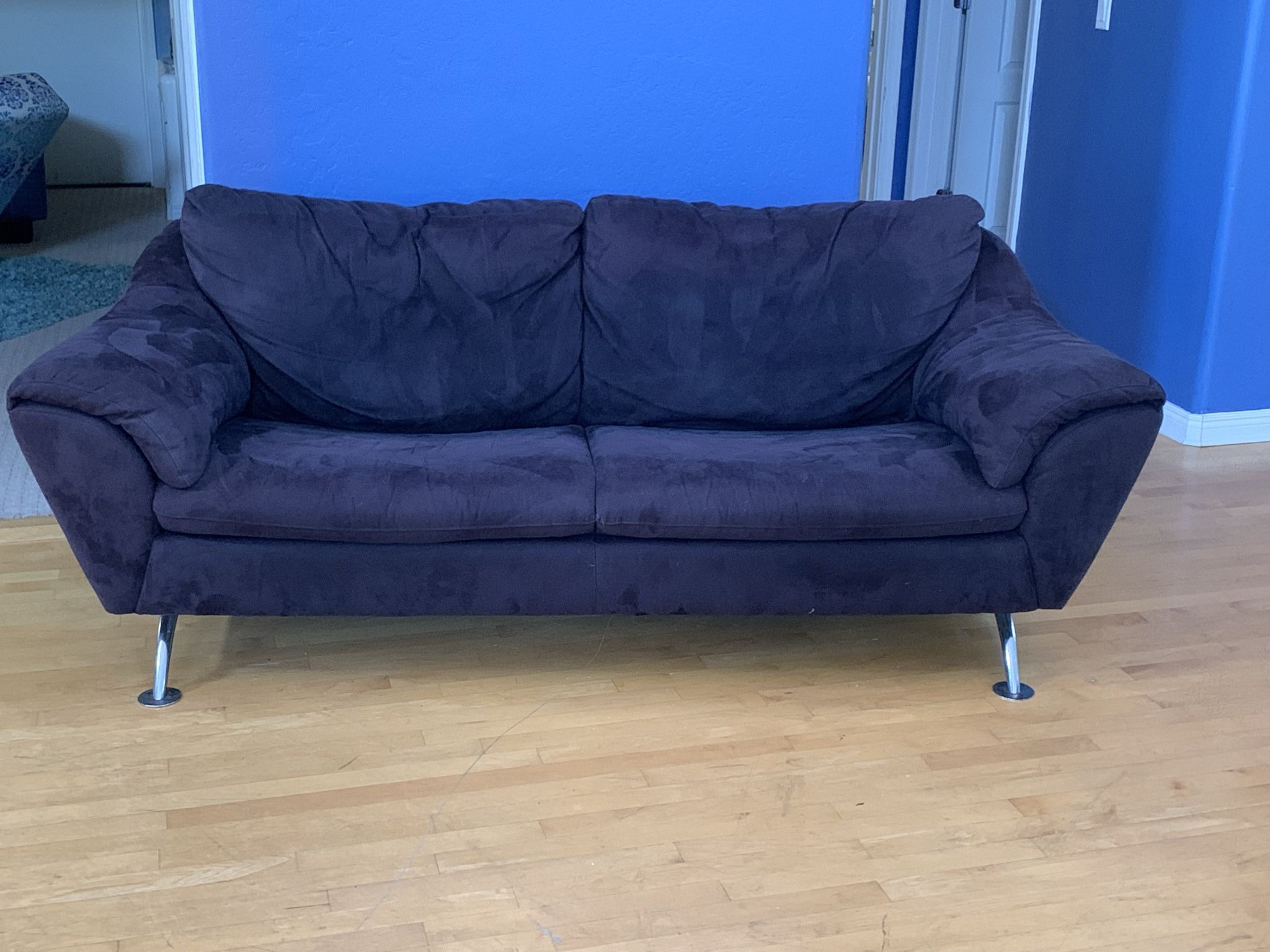 Natuzzi Pillowback Sofa (black) from Copenhagen imports 