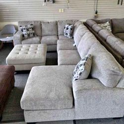 3 PIECES SECTIONAL COUCH SAME DAY DELIVERY By ASHLEY FINANCING AVAILABLE 