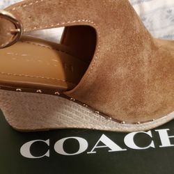 Coach Suede Wedges