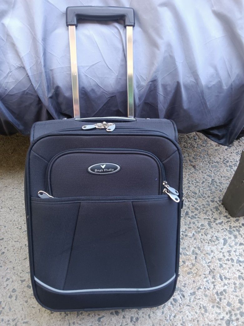 Small Black Luggage B A G S/Studio On Wheels