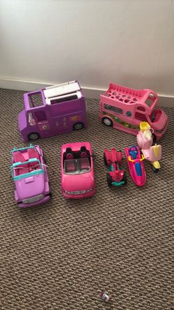 Barbie Vehicle Toy Lot – 7 Pieces