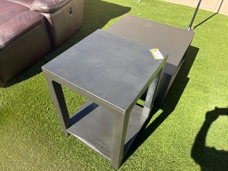 Black Wood End Tables Set of 2