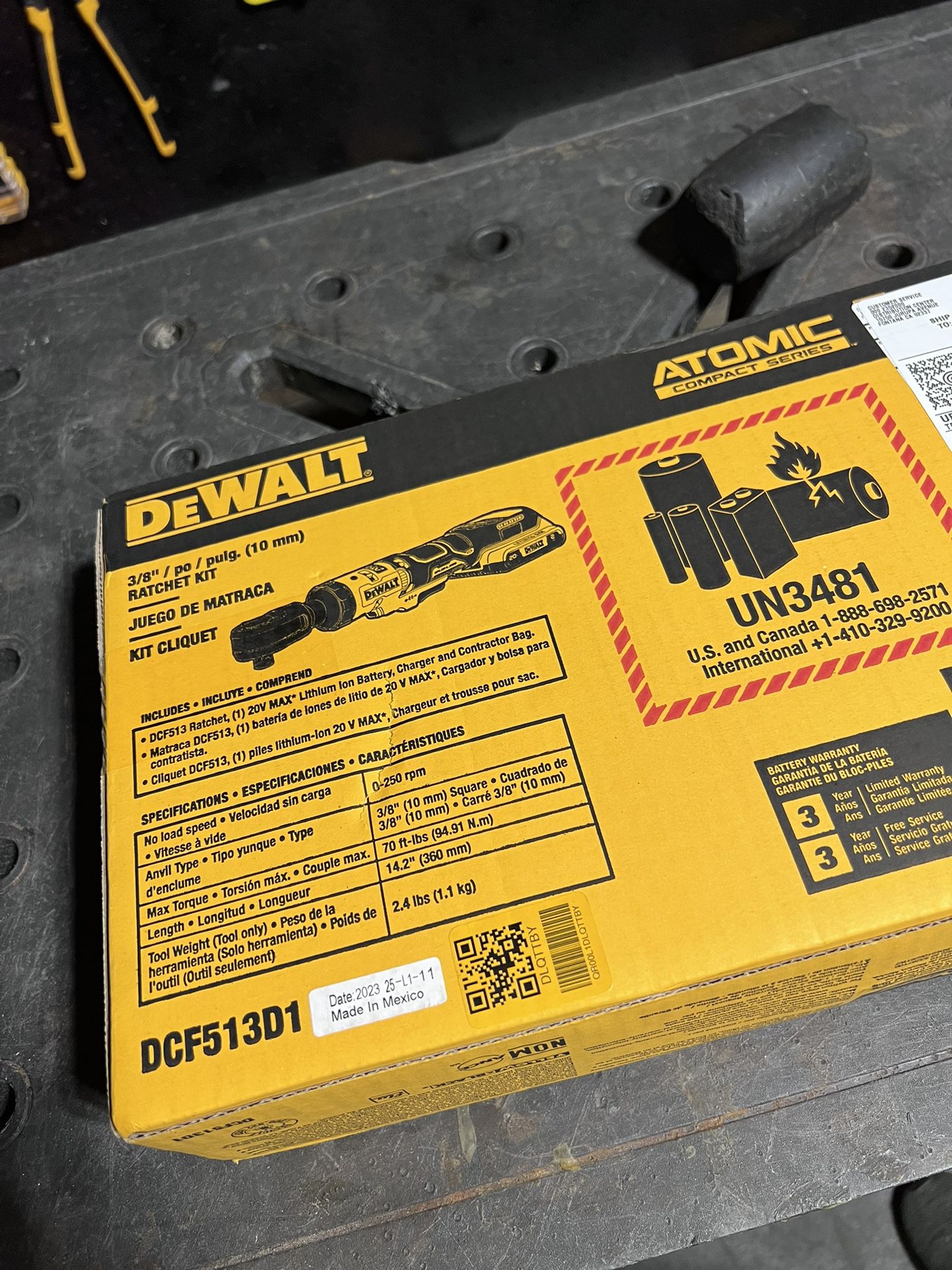DEWALT 20V MAX Ratchet Set, 3/8 inch, 70 lbs of Torque, Battery and Storage  Bag Included (DCF513D1) for Sale in Anaheim, CA OfferUp
