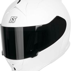Speed and Strength SS900 Solid Speed Motorcycles Helmet Unisex, Matte White, XS