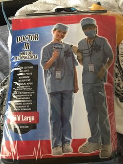 Halloween Costume medical child size large 12-14 yrs