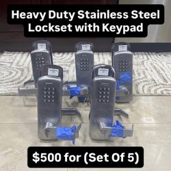 Heavy Duty Stainless Steel Lockset With Keypad (Set Of 5) Pickup Today Available 