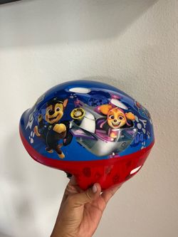 Paw Patrol Helmet in Blue and Red with Chase & Skye Graphics