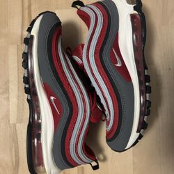 Nike Air Max 97 Dark Grey Gym Red Size 5.5y
