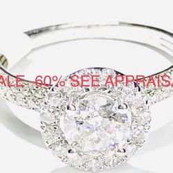 Engagement Ring New Diamond Ring NATURAL DIAMONDS💎 LIQUIDATION SALE 60%  See GEMOLOGICAL INSTITUTE APPRAISAL 